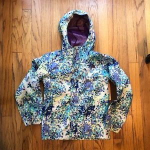 C/&X Girls Rain Jacket Kids Hooded Raincoat Windbreaker with Fleece Lining